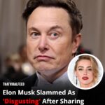 Elon Musk slammed as ‘disgusting’ for sharing private photo of Amber Heard.