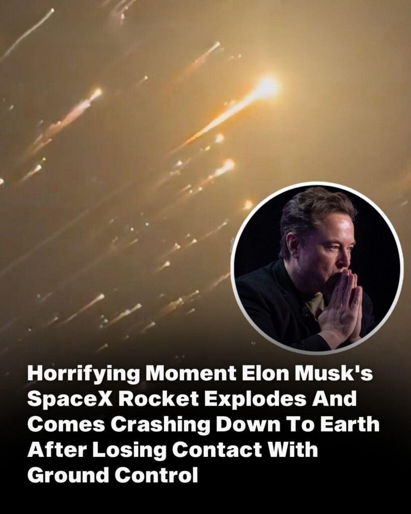 A terrifying moment: a SpaceX rocket explodes and crashes after losing contact with ground control.
