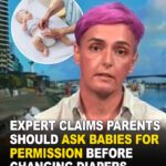 Childcare chain sparks debate by urging parents to ask babies for consent before changing nappy.