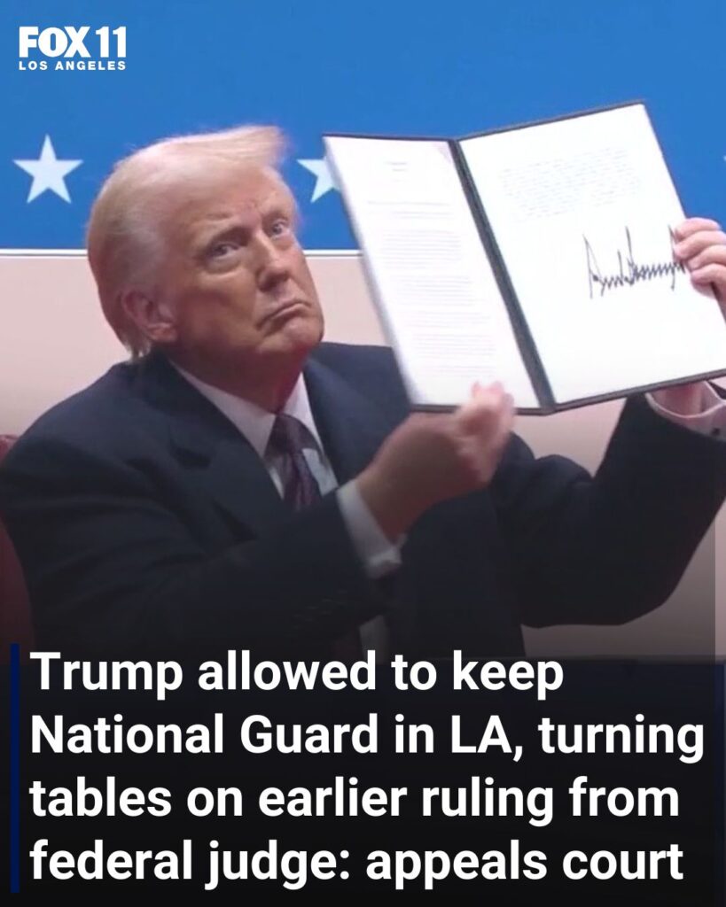 Appeals Court Lets Trump Keep Troops in LA, Turning Tables on Ruling Favoring Newsom