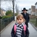When a seven-year-old realized someone in black was following her, she chose not to flee